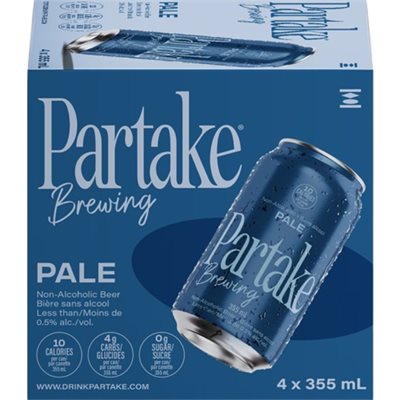 Partake Pale Ale Non-Alcoholic Beer 4X355ML