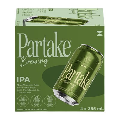 Partake IPA Non-Alcoholic Beer 4X355ML