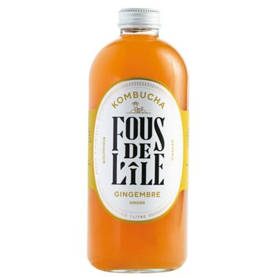 Fous De L'ile Organic Kombucha--Ginger 1L