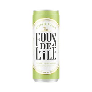 Fous De L'ile Organic Kombucha Thé vert citronelle