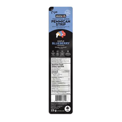 Mitsoh Pemmican Strip Maple Blueberry 23g