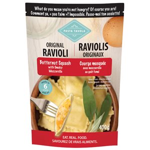 PASTA TAVOLA RAVIOLI - BUTTERNUT SQUASH W SMOKY MOZZA 400g