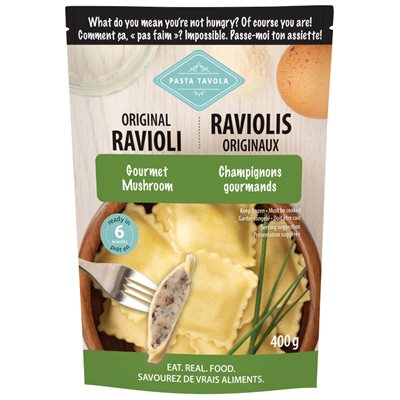 PASTA TAVOLA RAVIOLIS - CHAMPIGNONS GOURMANDS 400g PASTA TAVOLA RAVIOLIS - CHAMPIGNONS GOURMANDS 400g