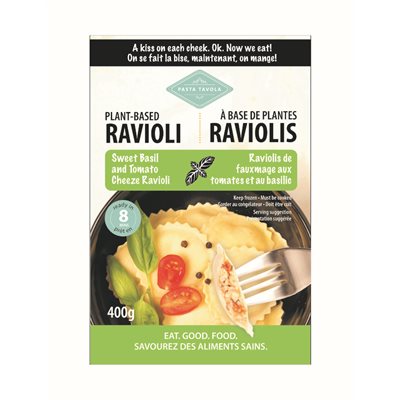 PASTA TAVOLA PLANT BASED RAVIOLI-SWEET BASIL&TOMATO 400g