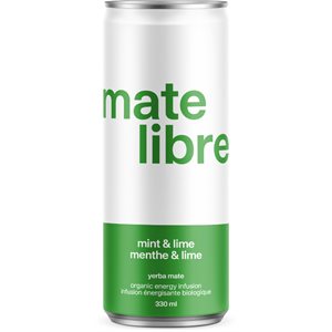 Mate Libre Infusion De Yerba Maté Menthe Lime (Cannette) Bio 330Ml