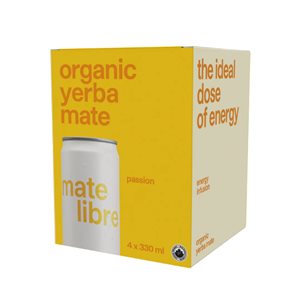 Mate Libre Infusion De Yerba Maté Fruit De La Passion Biologique 4X330Ml