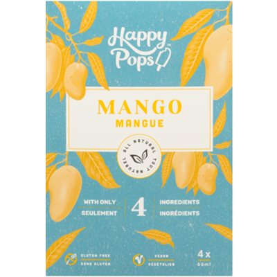 Happy Pops Mangue 4 x 66 ml