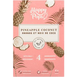 Happy Pops Pineapple Coconut 4 x 66 ml