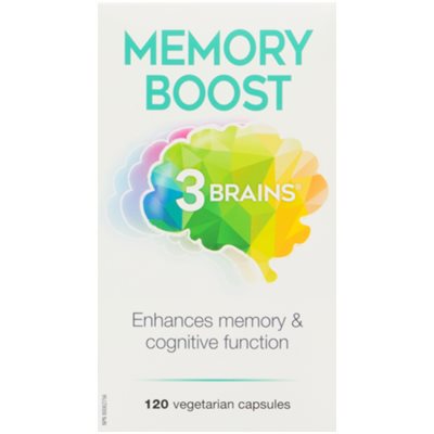 3 Brains Memory Boost 120 Vegetarian Capsules