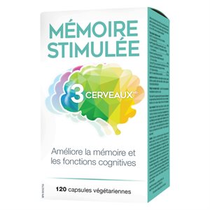 3 Brains Mémoire stimulée 120 capsules végétariennes