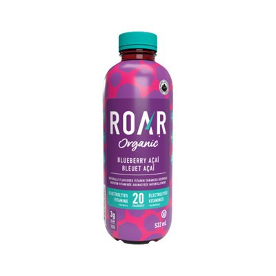 Roar Organic Boisson électrolytique Bleuet Aà§aà¯ 532 ml