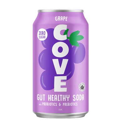 Cove Soda Santé Biologique au Raisin 355ml