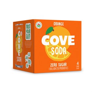 Cove Healthy Orange Probiotic Soda 4x355ml