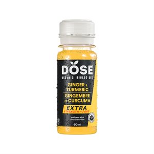 Dose Shot gingembre et curcuma extra fort biologique 60ml
