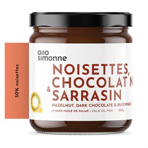 Allo Simonne Hazelnut Spread Buckwheat Dark Chocolate 220g
