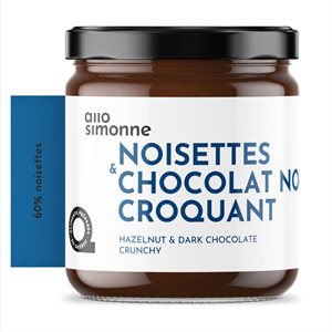 Allo Simonne Hazelnut Crunchy Dark Chocolate Spread 220g