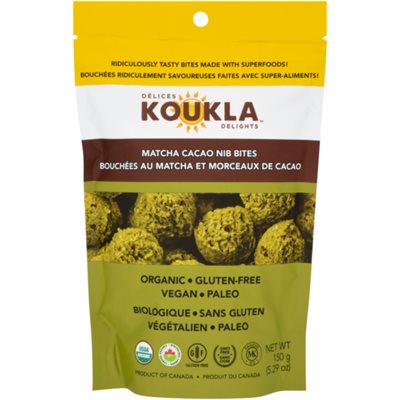 Koukla Delights Matcha Cacao Nib Bites 150 g 