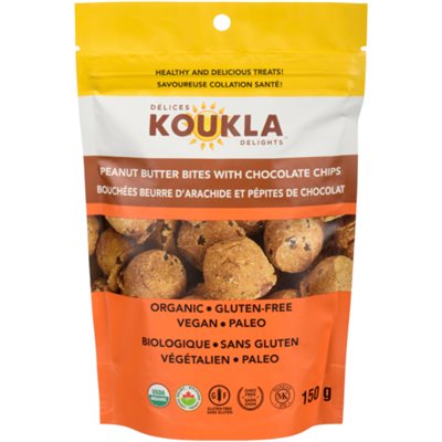 Délices Koukla Bouchées Beurre d'Arachide et Pépites de Chocolat 150 g