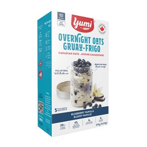 Yumi organic Blueberry Vanilla Overnight Oats 5X50g