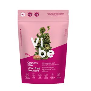 Vibe crunchy Kale chips Himalayan salt and chickpea miso 75g