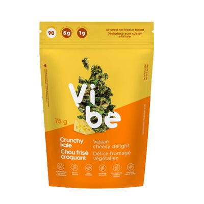 Vibe crunchy Kale chips Vegan cheesy delight 75g