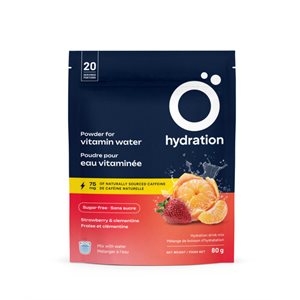 Ö Hydration Eau vitaminée en poudre- Fraise Et Clémentine 80g