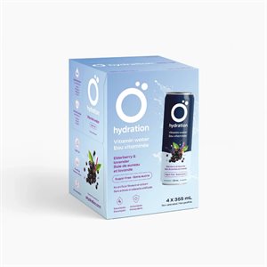 Ö Hydration Eau vitaminée- Baie De Sureau Et Lavande 355Mlx4