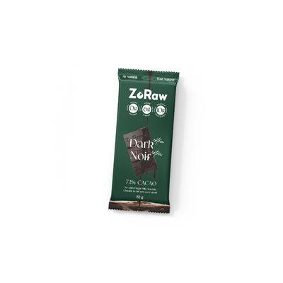 ZORAW DARK CHOCOLATE BAR 72% VEGAN COCOA 52GR