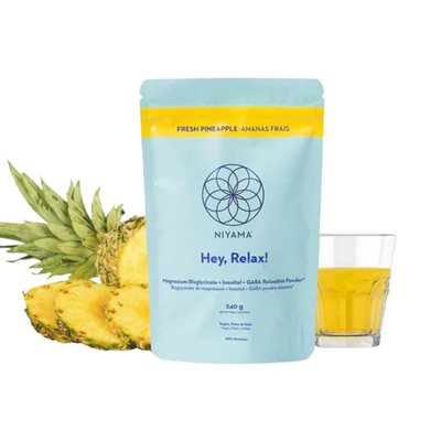 Niyama Magnesium bisglycinate,Inositol, gaba Relaxation Powder -Fresh Pineapple 240g