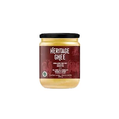 Heritage Ghee-Beurre de ghee nourri à l'herbe au sel rose de l'Himalaya 