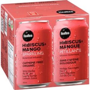 Healtea Organic Sparkling Hibiscus+Mango Drink 4X355Ml
