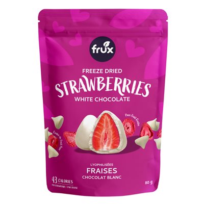 Frux White Chocolate Freeze Dried Strawberries 80G