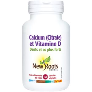 New Roots Calcium Citrate and Vitamin D 150 capsules
