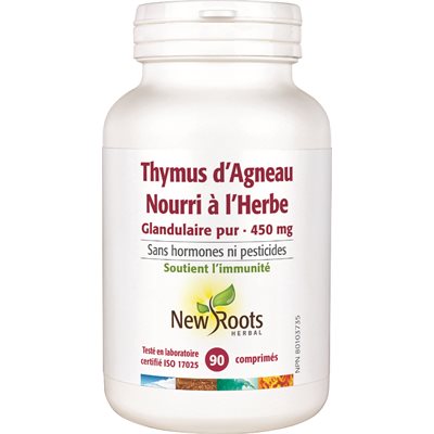 New Roots Herbal Grass-Fed Lamb Thymus 450mg 90caps