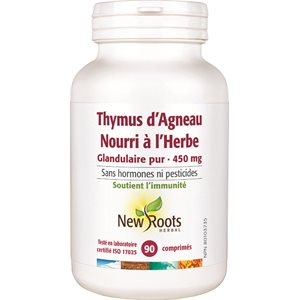 New Roots Herbal Grass-Fed Lamb Thymus 450mg 90caps