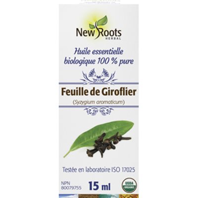 New Roots Huile Essentielle de Feuille de Giroflier