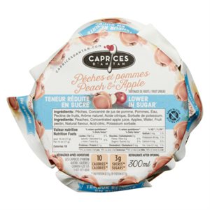 Tartinade Pêches Et Pommes Réduit En Sucre 300Ml