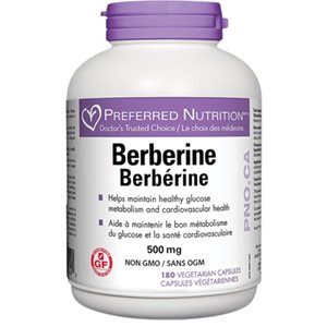 Preferred Nutrition Berbérine 500 mg 180 capsules végétariennes