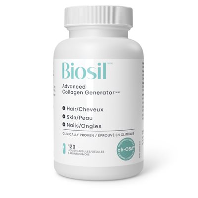 Biosil™ Advanced Collagen Generator Cheveux * Peau * Ongles 120 Petites Capsules Liquides Végétaliennes