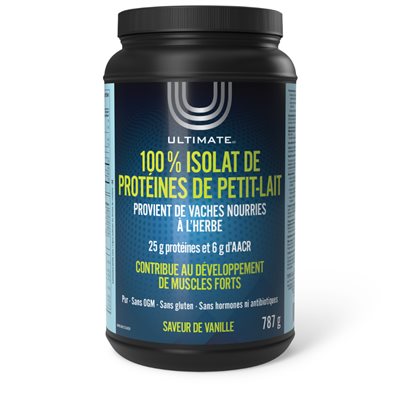 Ultimate 100% isolat de protéines de petit-lait Vanille 787g