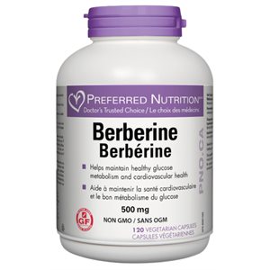 Preferred Nutrition Berberine 500 mg 120 Vegetarian Capsules