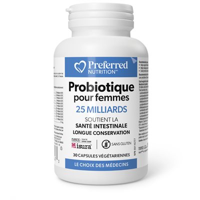 Preferred Nutrition probiotique pour Femmes 25 milliards 30vcaps Preferred Nutrition probiotique pour Femmes 25 milliards 30vcaps