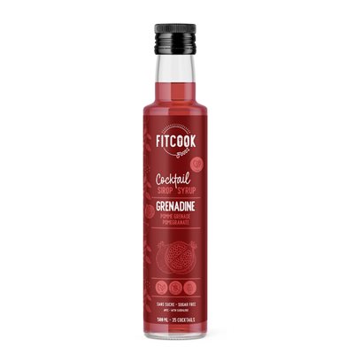 Fit Cook Foods Sirop Cocktail Pomme Grenade La Grenadine 500Ml