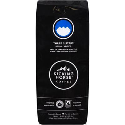 Kicking Horse Coffee Three Sisters Medium Whole Bean Coffee 454 g