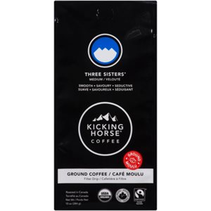 Kicking Horse Coffee Three Sisters Café Moulu Velouté 284 g