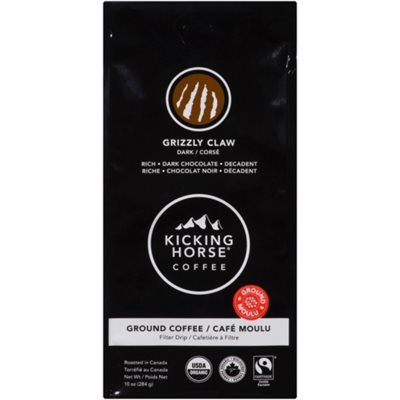 Kicking Horse Coffee Grizzly Claw Café Moulu Corsé 284 g