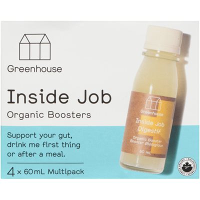 Greenhouse Organic Boosters Inside Job 4 x 60 ml 