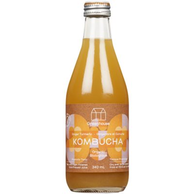 Greenhouse Kombucha Gingembre et Curcuma Biologique 340 ml