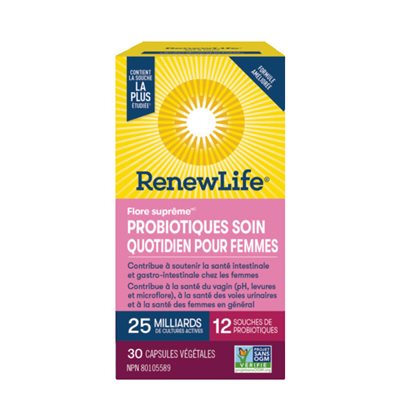 RenewLife Probiotiques Soin Quotidien pour Femmes 25Milliards