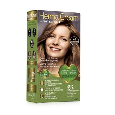Naturtint Blonde Doré 7.3 Crème au henné semi-permanente 110ml Naturtint Blonde Doré 7.3 Crème au henné semi-permanente 110ml